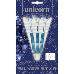 UNICORN BLUE SILVER STAR GARY ANDERSON STEEL TIP DART - 80% TUNGSTEN